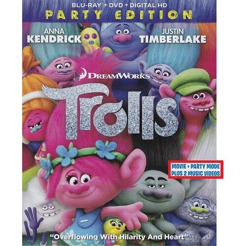 Trolls [Blu-Ray] With Dvd, 2 Pack, Digitally Mastered In Hd