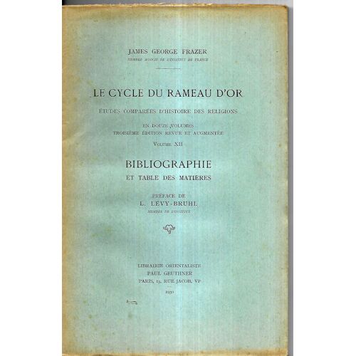 Le Cycle Du Rameau D'or - Volume Xii - Bibliographie