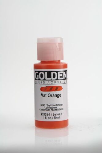 Peinture Acrylic Fluids Golden Viii 30ml Vat Orange