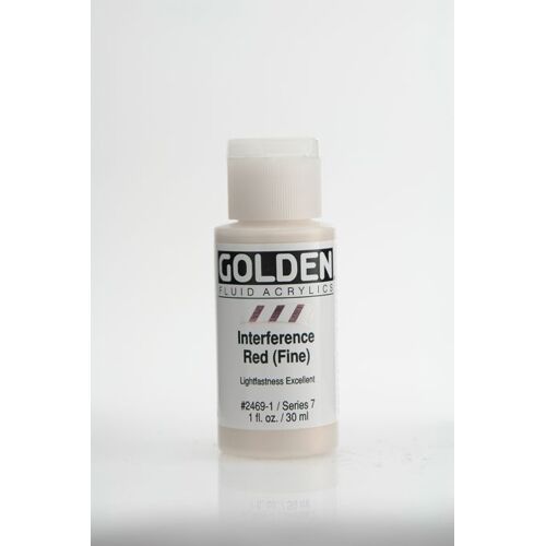 Peinture Acrylic Fluids Golden Vii 30ml Interference Rouge Fin