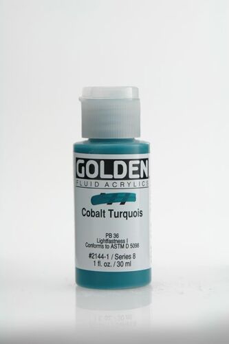 Peinture Acrylic Fluids Golden Viii 30ml Turquoise Cobalt