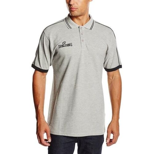 Spalding Polo Manches Courtes - Gris/Noir