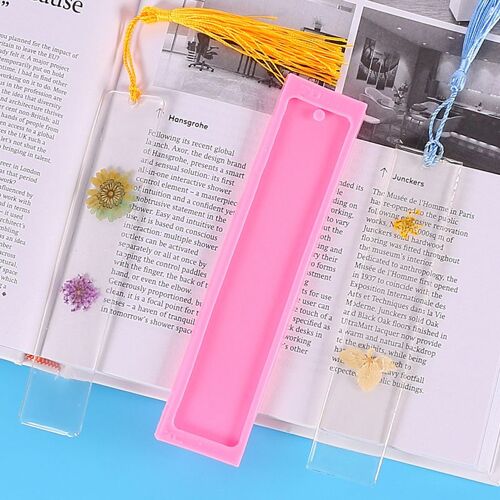 Moule De Marque-Page Rectangulaire En Silicone, 1 Pièce, Pour Bricolage, Fabrication Artisanale En Époxy