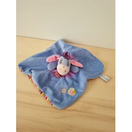 Doudou Ane Bleu Multicolore Rayures Bourriquet Disney