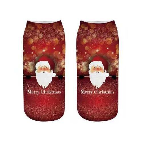 Chaussettes de noël pour femmes, 1 paire, motif d'animaux, motif père noël, wapiti, vacances, chaudes, à la mode