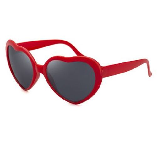 Lunettes De Soleil À Effets En Forme De C¿Ur Pour Femmes, Montre Les Lumières Changent En Forme De C¿Ur La Nuit, À La Mode