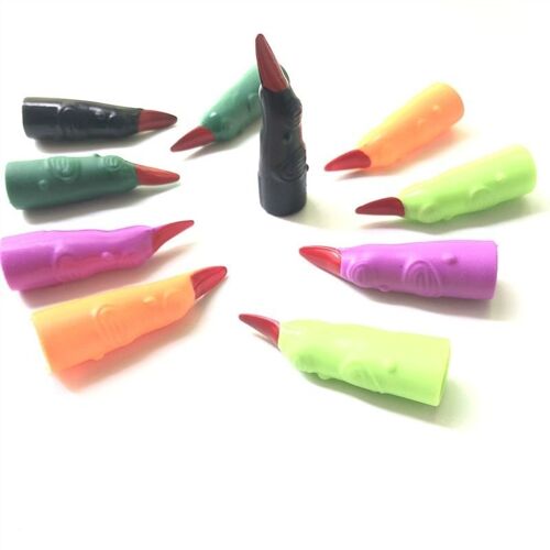 Ensemble Pour Ongles Vampire, Accessoires Pour Déguisement D'Halloween, Faux-Horreurs, Décorations Pour Ongles Longues Pour Fêtes À Réaliser Soi-Même, 5 Pièces/Lot