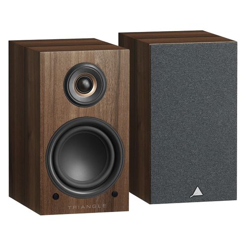 Triangle - Paire d'enceintes bibliothèque actives - Bluetooth - 2 x 50 W - 2 voies - 89dB - Chataignier