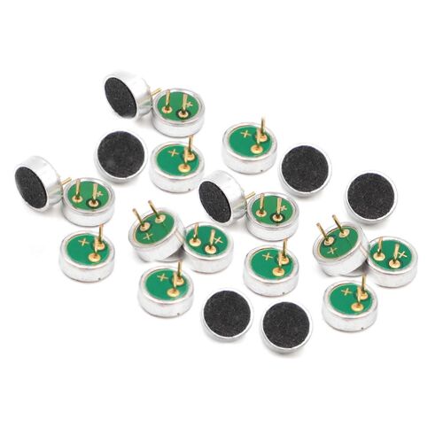 100pièces 6x2.2MM 2 Pins Électret Condensateur Micro Micro Micro 2.2 Impédance de sortie