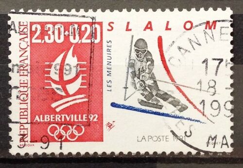 Albertville 92 - Slalom 2,30+0,20 (Très Joli N° 2676) Obl - France Année 1991 - N18013