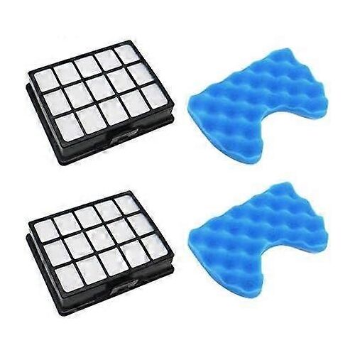 Pack de 2 filtres d'aspirateur Filtres de remplacement et kit de filtre éponge pour Samsung DJ97-00492A SC6520 SC6530/40/50/60/70/80/90