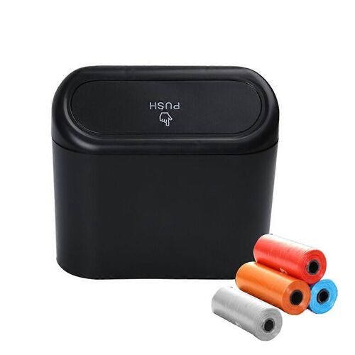 Portable Universal Organizer Car Clamshell Trash Bin Hanging- Véhicule Ordures