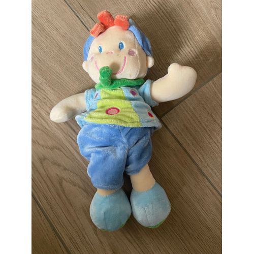 Peluche doudou lutin bleu garçon mots d enfants 
