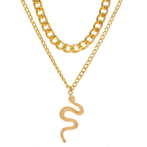 Collier Pendentif Serpent En Or Collier Serpent En Couches Pour Femmes Bijoux Cadeau Pour Elle