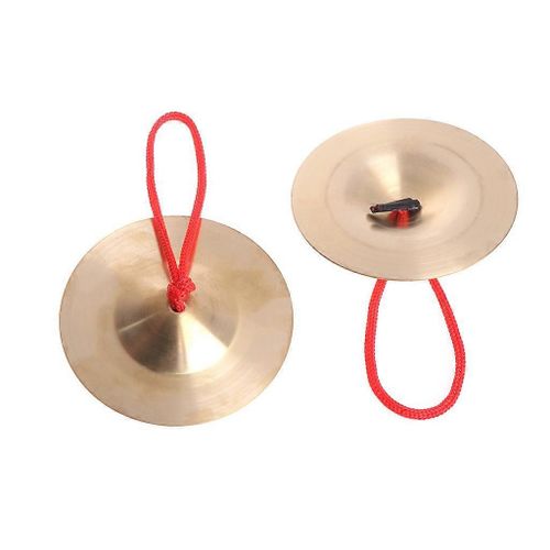 1 Paire De Cymbales En Cuivre À La Main Percussion Instruments Chinois Gong Avec Corde De Doigt