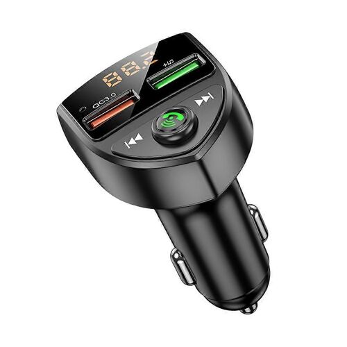 Émetteur Fm Voiture Lecteur Mp3 Type-C Bt5.0 Adaptateur Radio Sans Fil 12-24v Voiture