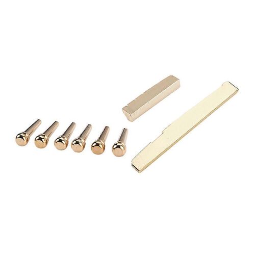6 String Guitar Golden Bridge Saddle And Nut Made Of Bone Guitar Accessories