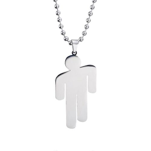 Rétro Rappeur Américain Pendentif Collier Forme Humaine Pendentif Pour Adolescents