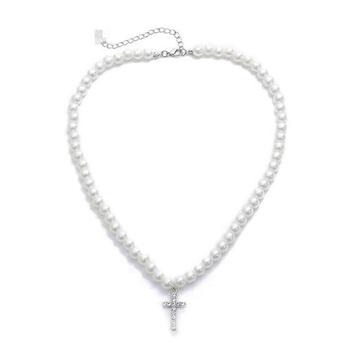Mariage Collier De Perles Blanches Bijoux Collier De Perles Choker Cadeaux De La Fête Des Mères