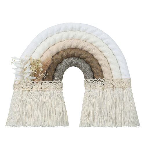 Armure arc en ciel Tenture murale fait à la main enfants chambre d'enfant dortoir bébé filles chambre décoration ornement Bohème pompon Home Decor