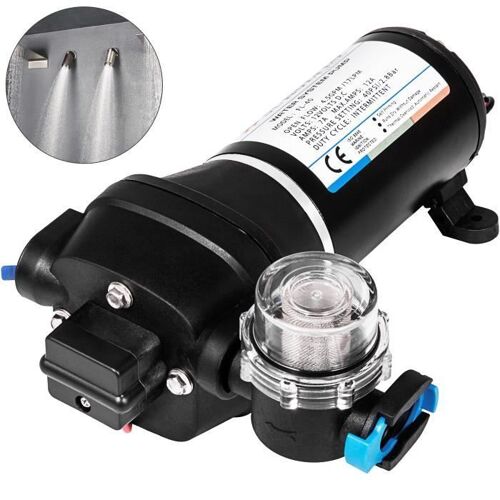 12v Pompe À Membrane À Eau - Vevor - Fl-40 Haute Pression Auto-Amorçante 17l-Min