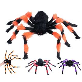 Lot De 2 Araignées Halloween Réalistes - Plastique Et Peluche, Accessoire Décoration Maison Hantée Intérieur/extérieur - 5