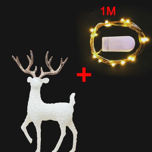 Décoration De Gâteau Cerf De Noël En Cristal, Élan, Décoration De Table À Dessert, Décor De Maison Pour Joyeux Noël, Cadeau Pour Enfants, 2021