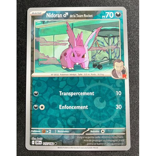 Nidoran De La Team Rocket Reverse - Rivalités Destinées - 117/182