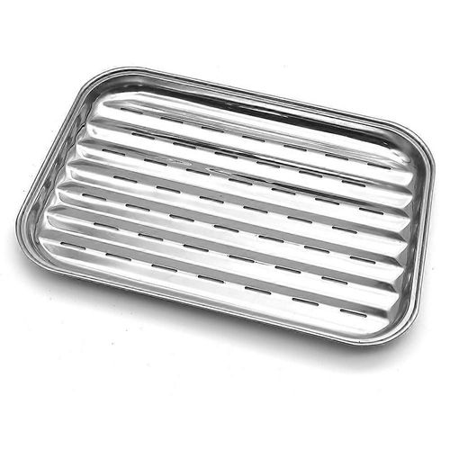 bonne plaque de barbecue en acier inoxydable, plaque de barbecue carrée à trou creux, 34,3 * 24,3 * 2,4 cm