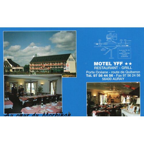 Carte Postale Publicitaire - Au Coeur Du Morbihan - Motel Yff - 56400 Auray