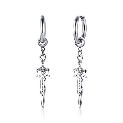 Boucles D'oreilles Huggie À Quatre Pointes En Acier Inoxydable Pour Hommes, Bijoux À Piercing Ou Non, Croix, Cadeau Pour Elle