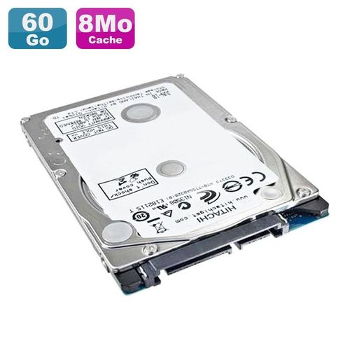 Disque Dur 60Go SATA 2.5" Hitachi Travelstar 5K160 HTS541660J9SA00 Pc Portable 8Mo
