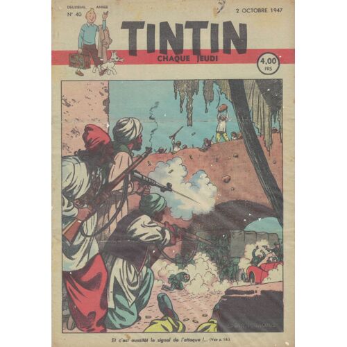 Journal De Tintin N 40 Deuxieme Annee Du 2 Octobre 1947 - Edition Belge