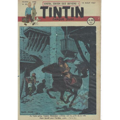 Journal De Tintin N 33 Deuxieme Annee Du 14 Aout 1947 - Edition Belge