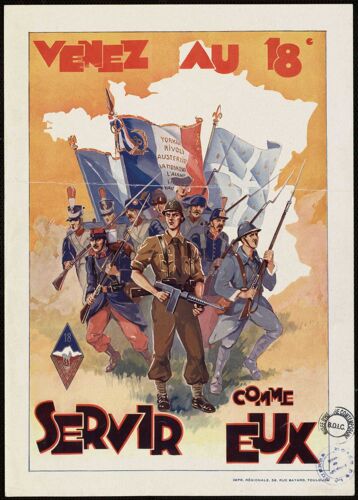 Affiche Venez Au 18 E Servir Comme Eux