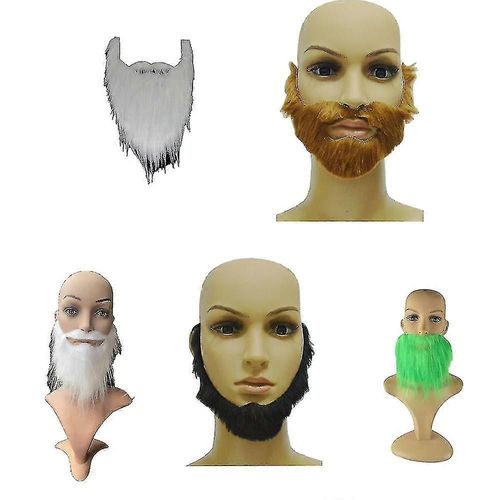 5 Pièces Fausses Barbe Moustaches Noël Halloween Barbe Adulte Enfant