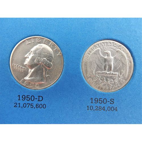 Collection Washinton Quarters Argent A Compléter Quart De Dollar