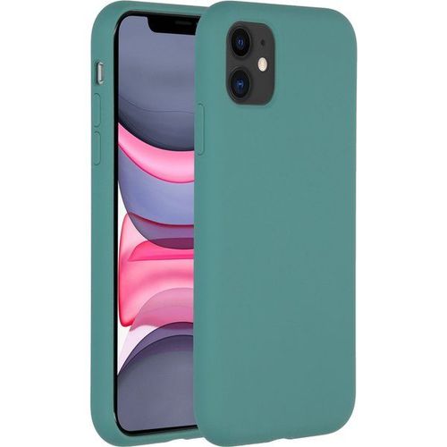 Accezz Coque Liquid Silicone Iphone 11 - Vert Foncé