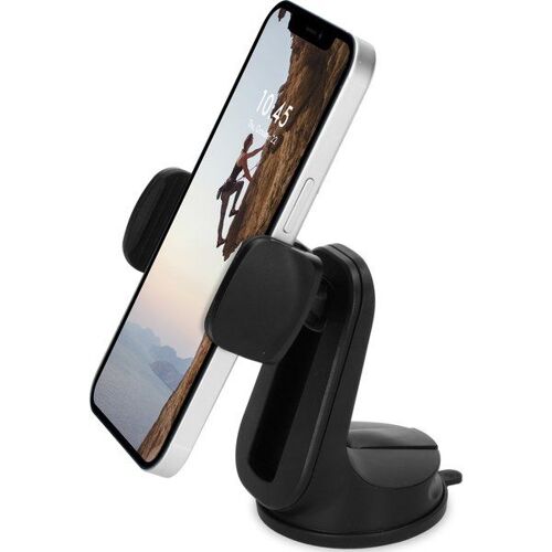 Accezz Support De Téléphone Pour Voiture - Réglable - Universel - Tableau De Bord Et Pare-Brise - Noir