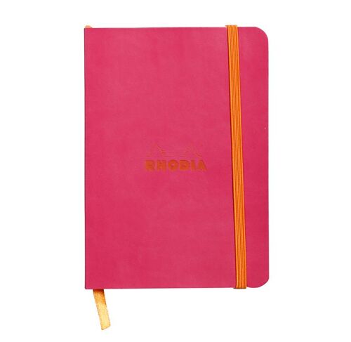 Clairefontaine Carnet Souple Rhodiarama Framboise 10,5x14,8cm Ligné 144p Pap Ivoire Clf 90g Ferm. Élast.