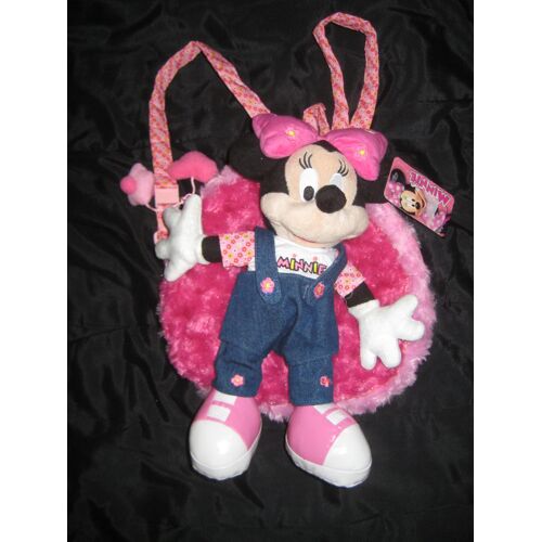 Sac À Dos Peluche Disney Minnie Mouse Amovible 35cm Disneyland Paris