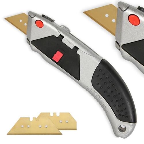 Cutter Professionnel Bimatière + 3 Lames en Titane 18 mm - Chargement automatique - Réservoir