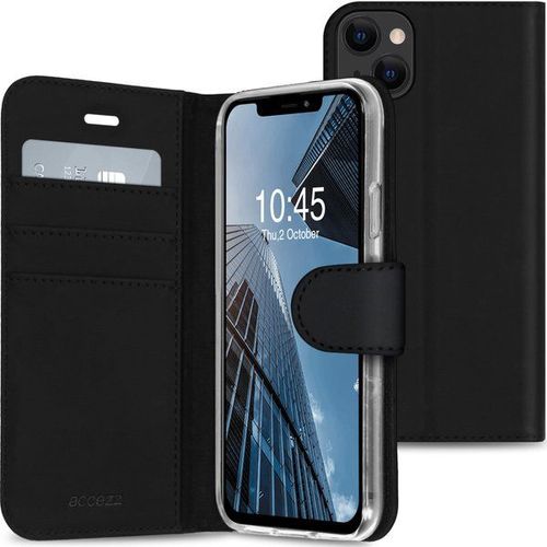 Accezz Étui De Téléphone Portefeuille Wallet Iphone 13 - Noir