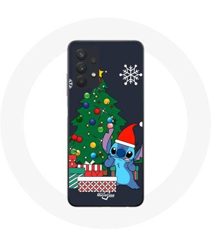 Coque Pour Samsung Galaxy A32 5g Stitch Ohana Mignon Joyeux Noël