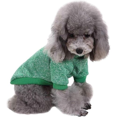 Vêtements Pour Chien Pour Animaux De Compagnie Pull Pour Chien Doux Épaississant Chaud Chiot Chiens Chemise D'hiver Chiot Pull Chiens (Vert, S)