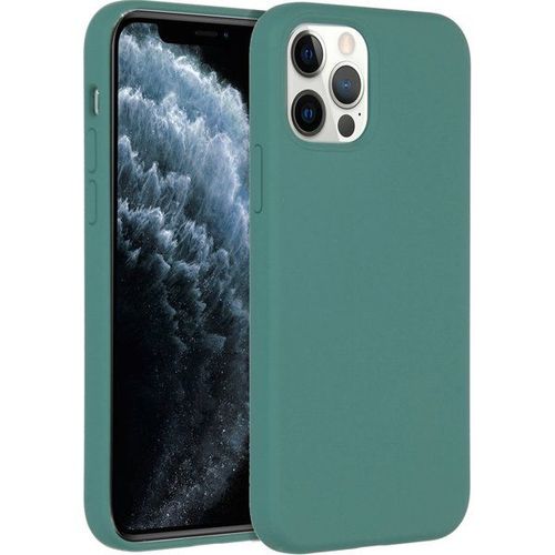 Accezz Coque Liquid Silicone Iphone 12 (Pro) - Vert Foncé