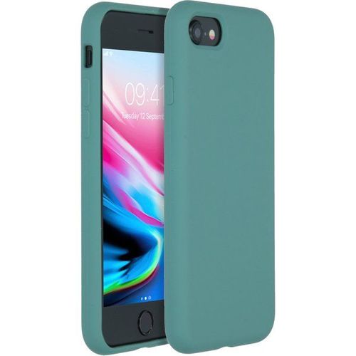 Accezz Coque Liquid Silicone Iphone Se (2022 / 2020) / 8 / 7 - Vert Foncé
