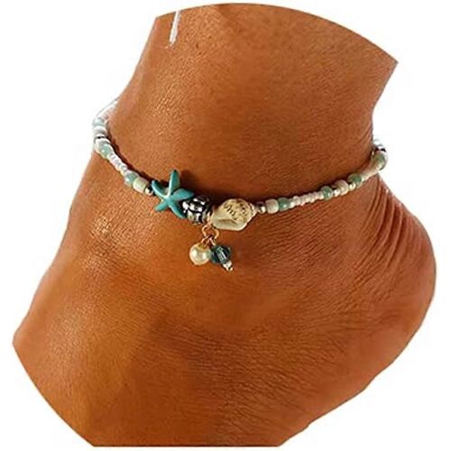 Ubiuo Bracelet De Cheville À Trois Couches Chaîne De Pied Avec Feuilles Accessoires Bijoux De Pied Pour Femmes Et Filles Couleur 7 -