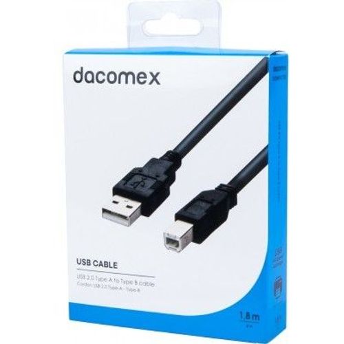 DACOMEX Cordon USB 2.0 Type-A - Type-B - 1,8 m