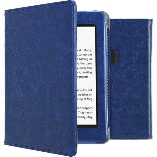 Imoshion Étui De Liseuse En Cuir Végan Kindle Paperwhite 4 - Bleu